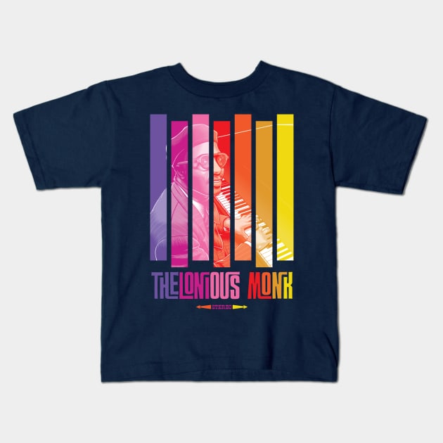 Thelonious Monk Kids T-Shirt by Thisisblase